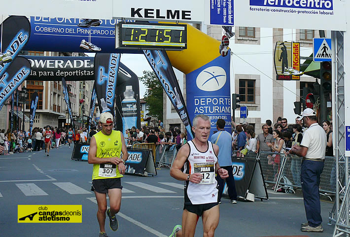 Juan Carlos que quedó 5º en veteranos del Club Cangas de Onís Atletismo