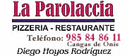 Pizzería La Parolaccia en Cangas de Onís Teléfono 985 84 86 11